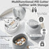 WMuxvia 1/2 1/4 Pill Cutter Splitter with Storage Box, Adjustable Vertical Press Pill Splitter for Small/Tiny Pills