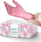 Hand-E Touch Pink Nitrile Disposable Gloves for Esthetician, Nail Tech, Hair Dye, Stylist, Cleaning