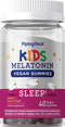 Piping Rock Kids Melatonin Gummy 1mg | 40 Gummies | Vegan, Non-GMO, Gluten Free Cherry Flavor Supplement