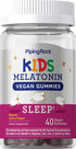 Piping Rock Kids Melatonin Gummy 1mg | 40 Gummies | Vegan, Non-GMO, Gluten Free Cherry Flavor Supplement