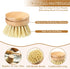 Xosjska 10 Pcs Bamboo Dish Brush Replacement Heads Wooden Washing Up-Brush Heads Bamboo Dish Scrubber Brush Kitchen