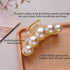 Pearl Hair Clips for Women, 4PCS Strong Hold Large Small Hair Claw Clip Barrettes, Nonslip Hair Accessories Gift