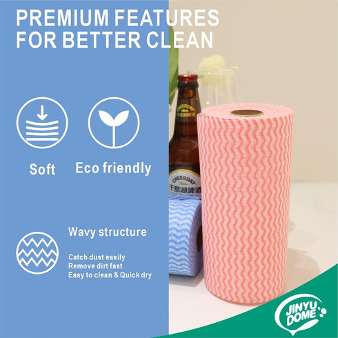 Handi Wipes Reusable Cloth, 200 Pack Disposable Cleaning Cloths for Kitchen Dish Towels, Washable Wipes