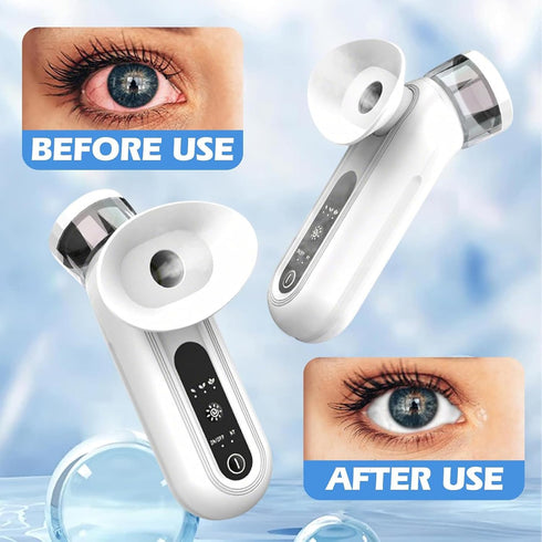 WIKINK 2 10ml Eye Steamer for Dry Eye, Pcs Portable Eye Steam Sprayer, Relief Dry Eyes, Double Hot and Cold Compress