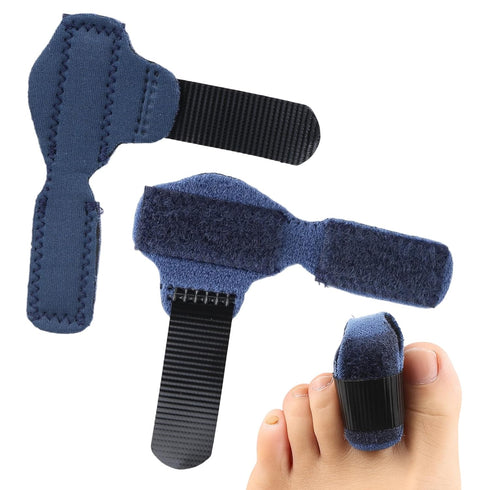 Ryetvok 2pcs Hammer Toe Straightener, Blue Hammer Corrector for Women & Men, U-Shaped