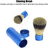 POCREATION Men Portable Beard Brush, Travel Facial Shaving Brush, Foaming Shaving Brush, Aluminum Grooming Tool, for Shaving Beard, Bathroom Supplies
