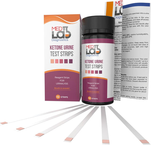 Ketone Strips Keto Test(150 ct) for Ketone Urine Testing. Ketosis Test Strips for Keto Diet, Paleo, Ketogenic, Atkins, Low Carb Diet