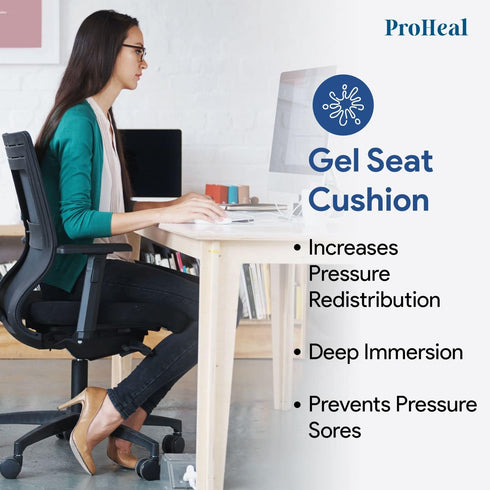 Tailbone 2" 16" 16" 2" Wheelchair Seat Cushion Gel Infused Foam - Orthopedic, Coccyx, Support - High Resilience