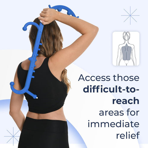 Back and Neck Massager, Full Body Trigger Point Massage Tool, Massage Stick for Pain Relief, Pressure Point Tool,