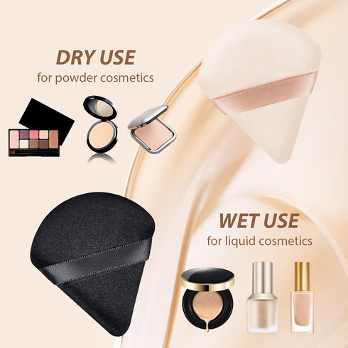 HEYMKGO 18pcs Professional Makeup Brushes Set with 2 Powder Puff & Travel Bag, Premium Synthetic Foundation Blush Kit