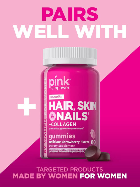 Gummies PINK Multivitamin for Women | Non-GMO & Gluten Free | Plus Collagen & Biotin | Mixed Berry Flavor