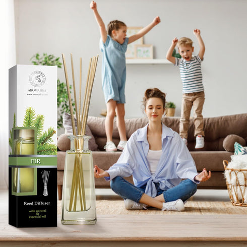 Pine Reed Diffuser - 3.4 Fl Oz, Fresh & Long Lasting Aroma, Great Room Air Fresheners, Gift Set