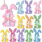 MotiMind 12 Set Easter Bunny Money Holder for Cash Gift with 12 Ribbons