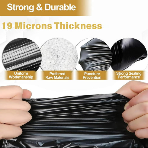 Mineororo 50 55 60 100 Count Commercial Gallon Trash Bags, High Density Garbage Bags, Recycling Trash Can Liners