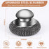 4pcs Steel Wool Scrubber Set, Stainless Steel Scrubber with Handle for Cast Iron, Pots, Pans, Sink