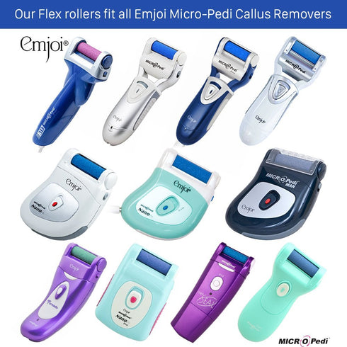 Pack 4 Emjoi Micro-Pedi Compatible SoftFLEX Technology Refill Rollers (Extra Coarse)