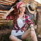 Hot Pink Rhinestone Headband - Western Knotted Headband, Beaded YEEHAW Cowboy Boot Accessories