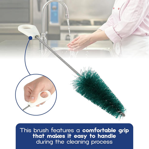 Prince Castle Saber King Cleaning Kit with Round Brush, Green - Vegetable Chopper Blade and Kitchen Chopper Parts