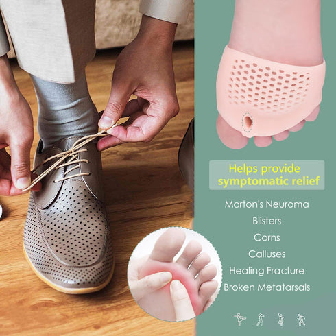 Metatarsal Pads, Toe Separators, Soft Gel Bunion Corrector Cushion for Mortons Neuroma, Rapid Pain Relief