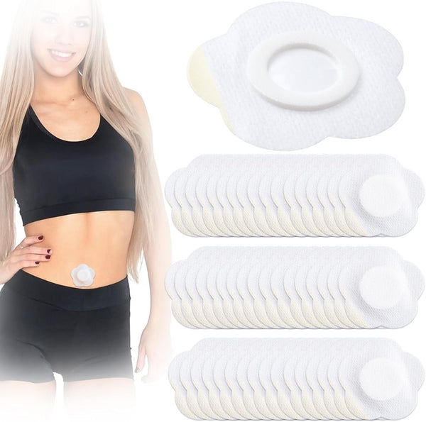 SmallCat 50 PCS Disposable Castor Oil Pack Wrap, Organic Cotton Belly Button Patch