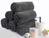 SUNLAND Microfiber Face Cloth, Reusable Makeup Remover Towel, Ultra Soft Face Washcloth 12"x12", 6 Pack Dark Grey