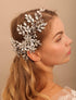 Rhinestone Crystal Flower Bridal Hair Comb, Wedding Headpiece for Bride and Women, Silver