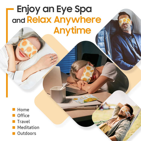 Steam Eye Mask, 20 Packs Heated Warm Compress for Eyes, Disposable Self Heating Mask for Sleep and Relaxation Gifts
