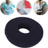 Sitting Cushion, Black Circular Shaped Wheelchair Nursing Bed Sore Pad for Pain Relief, Easy Cleaning Donut Pillow for