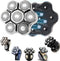 Universal 7 Magnetic Shaver Replacement Blades, Compatible with Freedom Head Shaver, Easy Clean Brush Cover