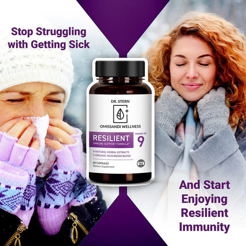 Immune 60 OMISSANDI-WELLNESS Resilient - Natural System Support - Dr. Ian Stern Formulated - to boost your defenses