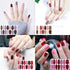 JERCLITY 24 Sheets Solid Color Nail Polish Strips, Press On Nail Stickers Full Wraps for Women
