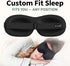 Nidra Contoured Eye Mask for Side Sleepers - 100% Light Blocking Sleep Mask for Travel & Lash Extensions, Purple