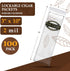 Clear Printed Fine Cigars Cigar Bags - 3 x 10 Inches, 100 Pack Reclosable Zipper Bags for Cigars