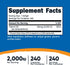 Nutricost Vitamin D3 2000 iu Softgels, 240 Softgels - Non-GMO & Gluten Free