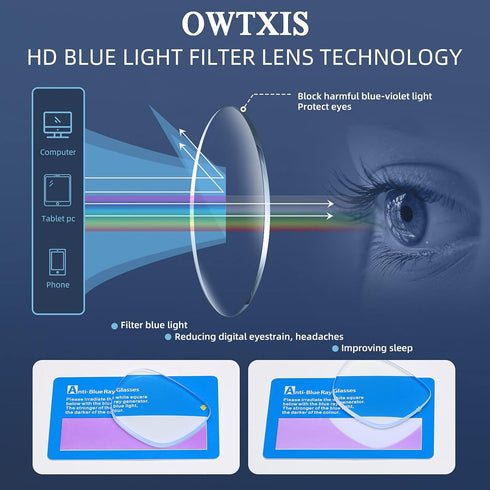 Slim Pocket Blue Light Blocking Reading Glasses with Mini Lightweight Readers and Pen Clip Case