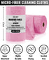 Microfiber Cleaning Cloth Roll -75 Sheets, Tear Away Towels, 12" x 12", Reusable Cleaning Rags and Microfiber Towels for Cars, Garage and Household Cleaning Supplies Organizer
