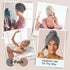3 Pack Microfiber Hair Towel Wrap for Curly Hair, Super Absorbent Hair Drying Turban for Women & Kids (Grey, Camel,