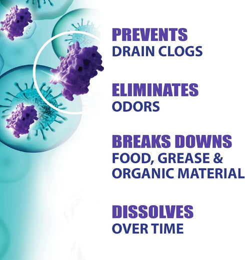 SANI 360° Sani Sticks Drain Cleaner and Deodorizer, Enzyme Pipe Cleaners for Sinks, Bathtub Drains, Septic Tanks, 24