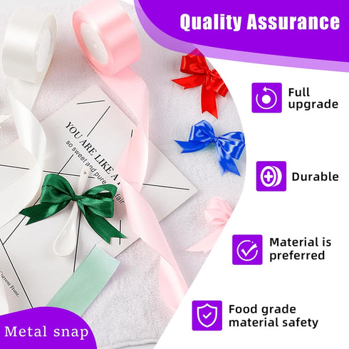 Swpeet Single Faced Polyester Ribbon Assortment Kit, 10 Rolls, 1-1/2" x 25 Yards, Total Length 250 Yards