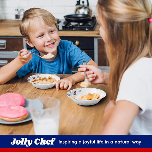 JOLLY CHEF 156 Count Paper Bowls - 12 oz Soak Proof and Cut Proof Microwave Safe Heavy Duty Disposable Bowls