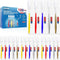 100 PCS Bulk Toothbrushes Individually Wrapped with Toothpastes, Colorful Manual Disposable for Adults or Kids, Medium