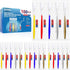100 PCS Bulk Toothbrushes Individually Wrapped with Toothpastes, Colorful Manual Disposable for Adults or Kids, Medium
