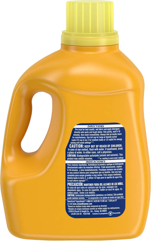 Hammer 70 Arm & Liquid Laundry Detergent Plus OxiClean, Fresh Scent, loads