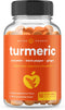 NutraChamps Turmeric Gummies for Adults & Kids, Ginger & Black Pepper Extract, Vegan Natural Curcumin Supplement