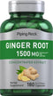 Piping Rock Ginger Root Capsules | 1500 mg | 180 Count - Non-GMO, Gluten Free Supplement