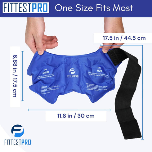 Fittest Pro Ankle Ice Pack Wrap - Reusable Ankle Cold Pack Wrap for Swelling, Hot Cold Therapy for Sprained Ankles