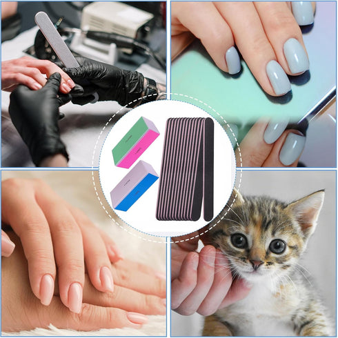 Nail File and Buffer Set, 4 Way Professional Nail Buffers Shine Kit for Natural Nails, Buffing Fingernail