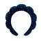 Spa Headbands for Washing Face or Facial, Terry Cloth Fabric Hairbands for Makeup Removal (Navy, Rhinestone)