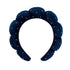 Spa Headbands for Washing Face or Facial, Terry Cloth Fabric Hairbands for Makeup Removal (Navy, Rhinestone)