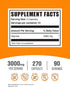 BulkSupplements.com Glycine Capsules - Glycine Supplements, Glycine 3000mg - Amino Acid Supplement, Gluten Free, 3 Capsules per Serving, 270 Capsules (Pack of 1)